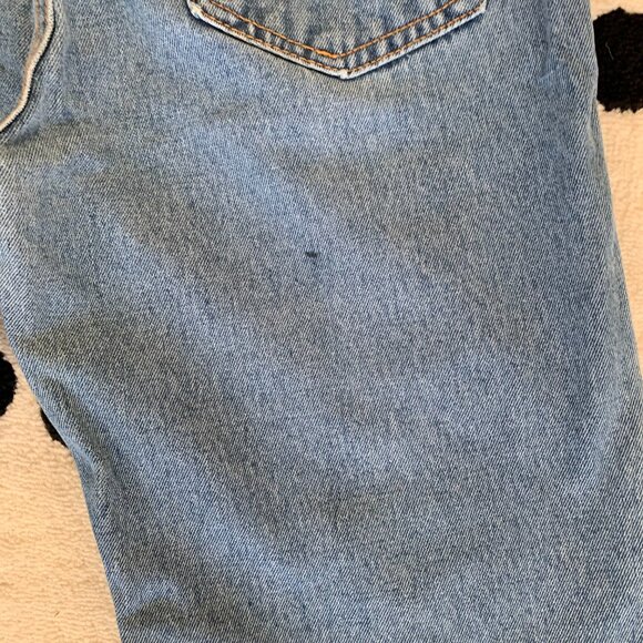 Vintage 90s LA Blues Mom Jeans 16 High Rise Faded Distressed Denim Tapered Leg - Picture 6 of 13